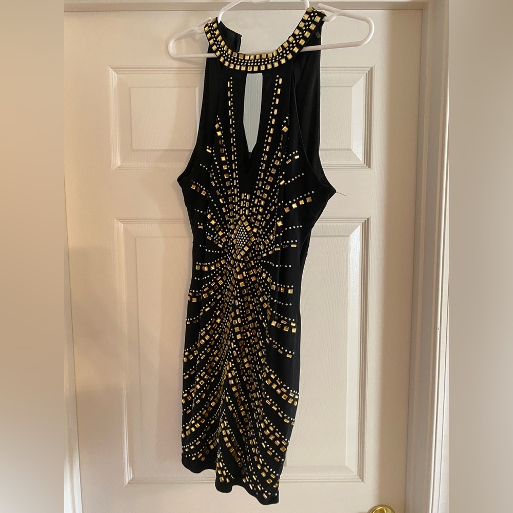 Black sequined dress